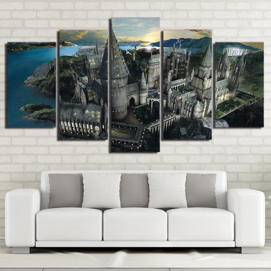 Harry Potter Hogwarts Castle 2 Movie – 5 Panel Canvas Art Wall Decor