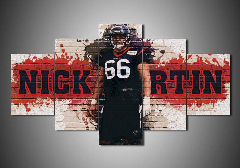 Houston Texans – Nick Martin – Sport 5 Panel Canvas Art Wall Decor