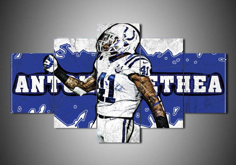 Indianapolis Colts – Antoine Bethea – Sport 5 Panel Canvas Art Wall Decor