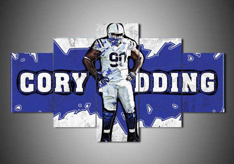 Indianapolis Colts – Cory Redding – Sport 5 Panel Canvas Art Wall Decor