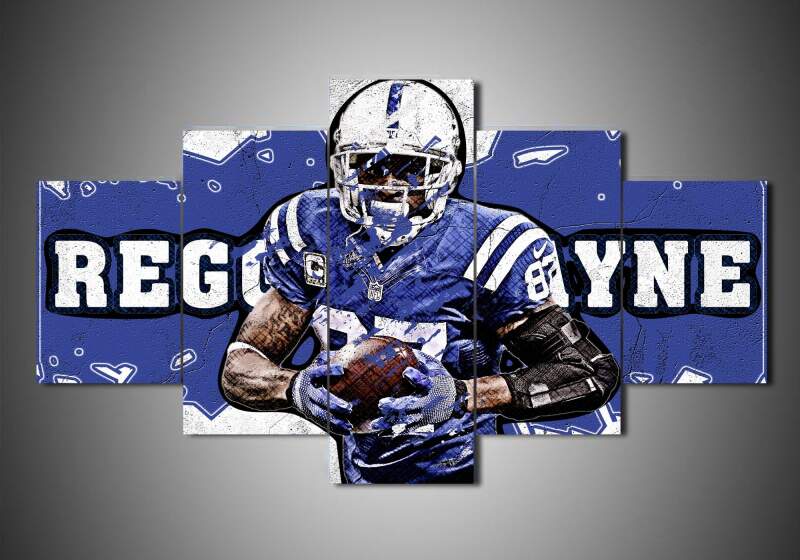 Indianapolis Colts – Reggie Wayn – Sport 5 Panel Canvas Art Wall Decor