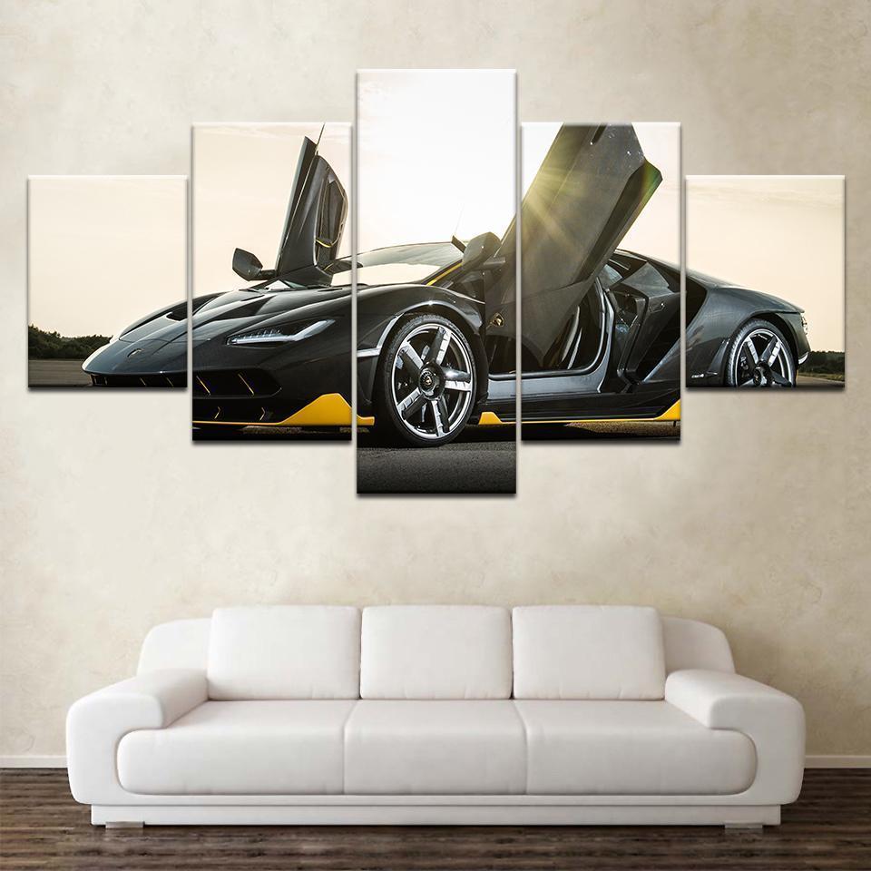 Lamborghini Centenario Car & Motor – 5 Panel Canvas Art Wall Decor