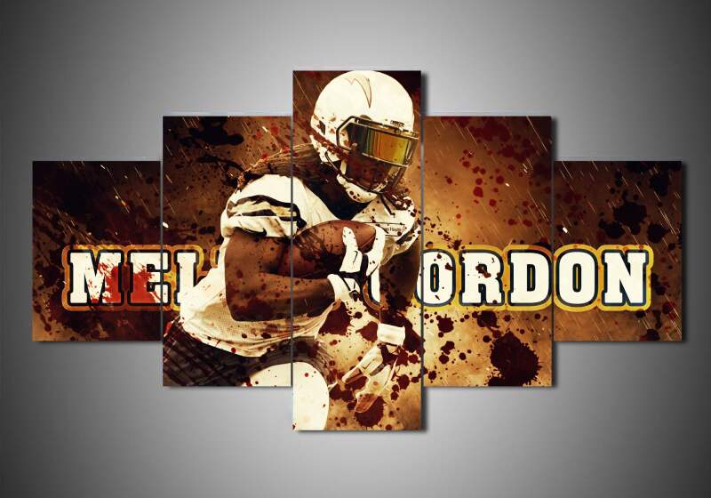 Los Angeles Chargers – Melvin Gordon – Sport 5 Panel Canvas Art Wall Decor