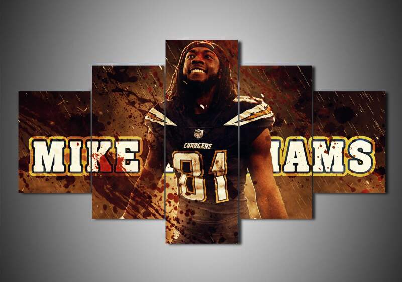 Los Angeles Chargers – Mike Williams – Sport 5 Panel Canvas Art Wall Decor