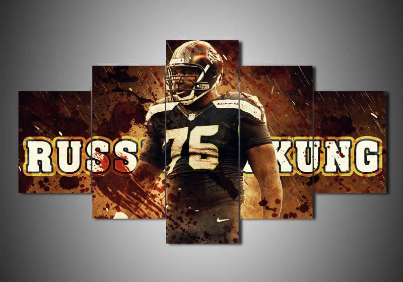 Los Angeles Chargers – Russell Okung – Sport 5 Panel Canvas Art Wall Decor