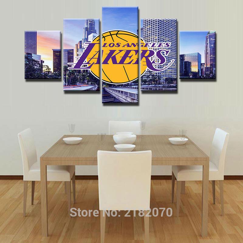 Los Angeles Lakers Basketball – Sport 5 Panel Canvas Art Wall Decor