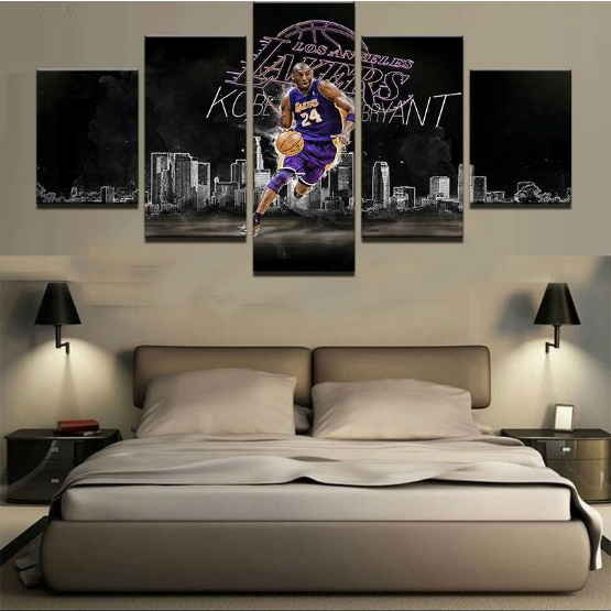 Los Angeles Lakers Kobe Bryant 1 – Sport 5 Panel Canvas Art Wall Decor