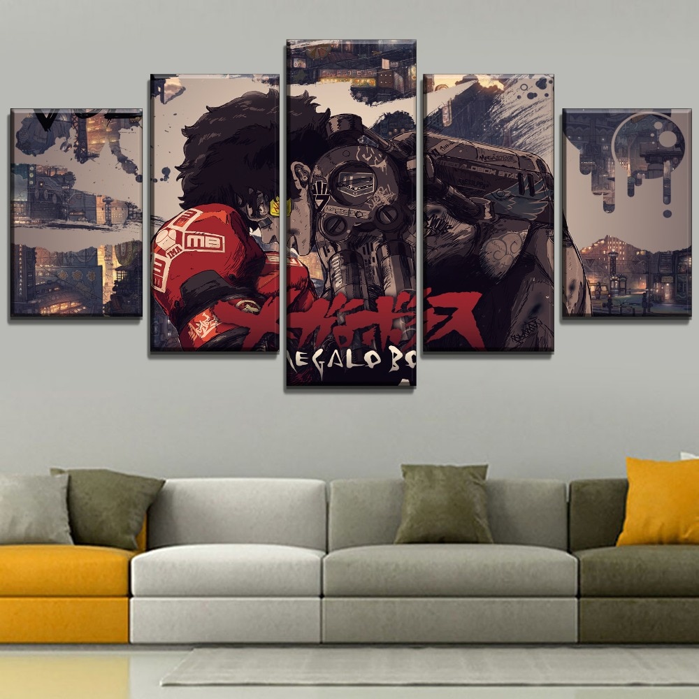 Megalo Box Joe Anime – 5 Panel Canvas Art Wall Decor