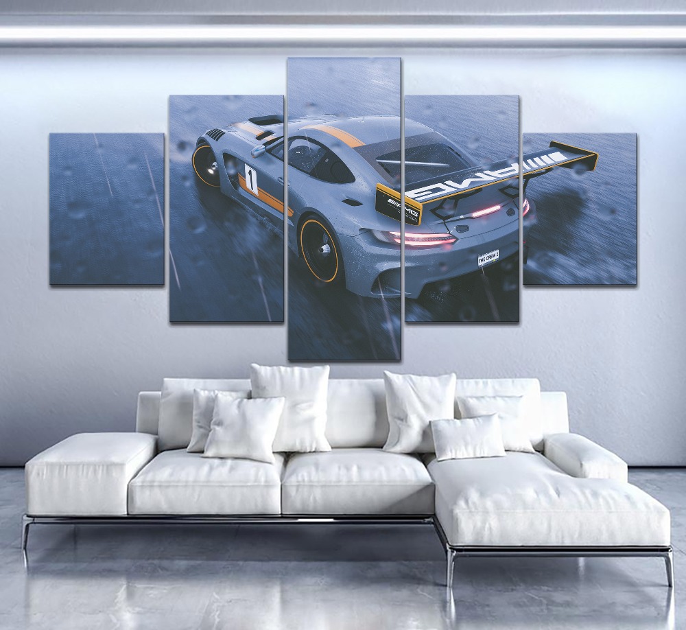 Mercedes GTR Car – 5 Panel Canvas Art Wall Decor