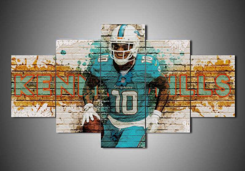 Miami Dolphins – Kenny Stills – Sport 5 Panel Canvas Art Wall Decor