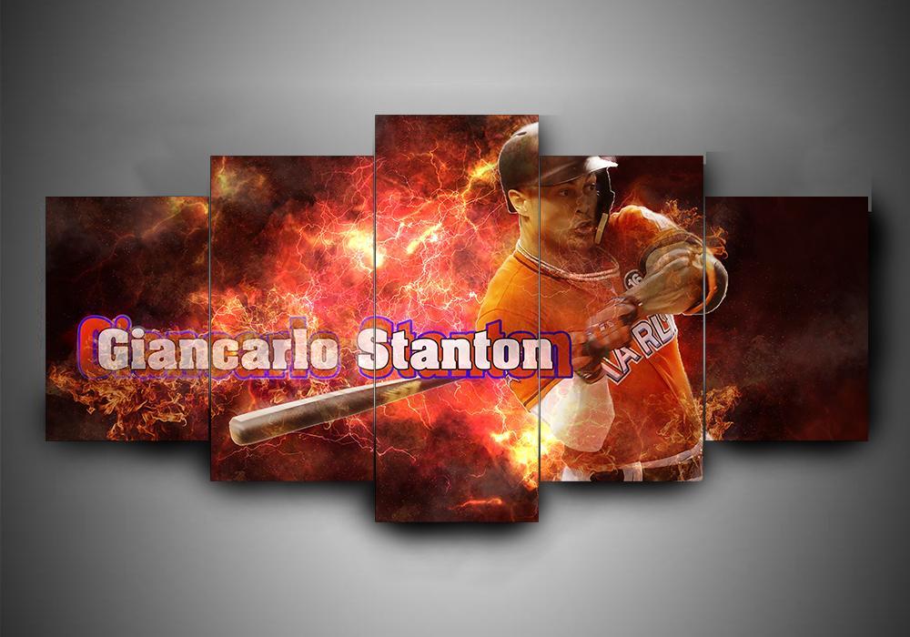 Miami Marlins 1 – Sport 5 Panel Canvas Art Wall Decor