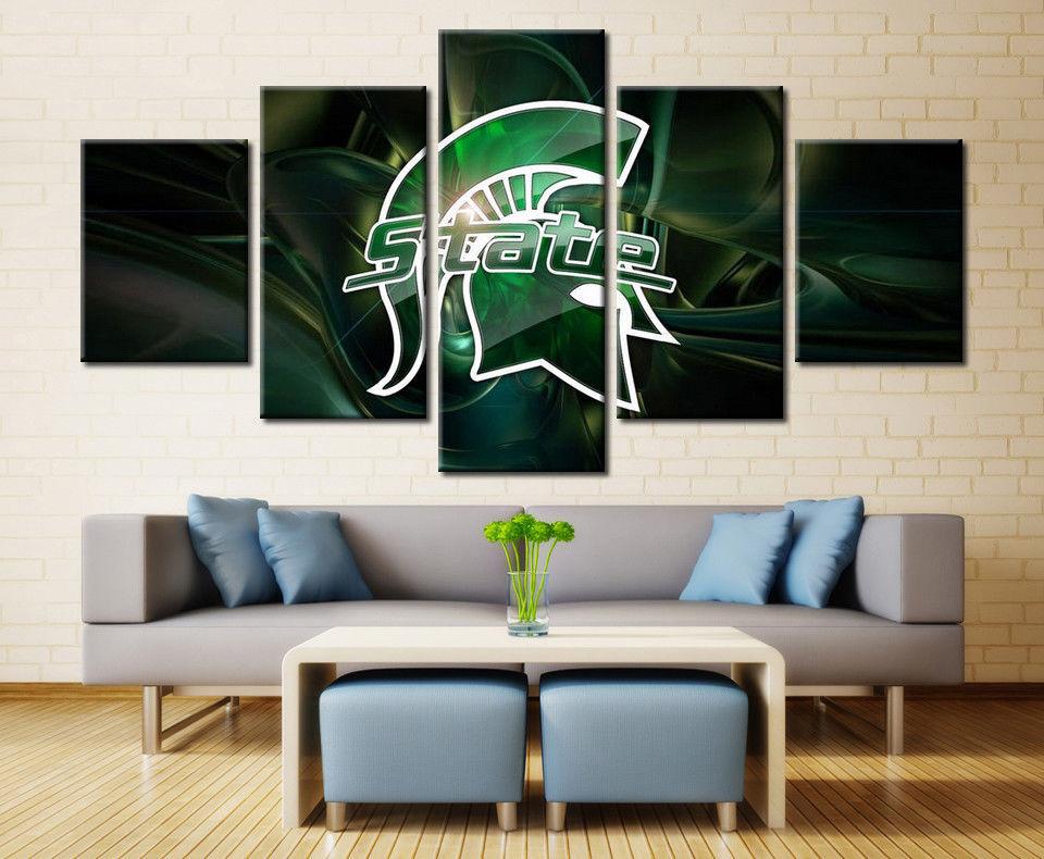 Michigan State Spartans Sport – 5 Panel Canvas Art Wall Decor