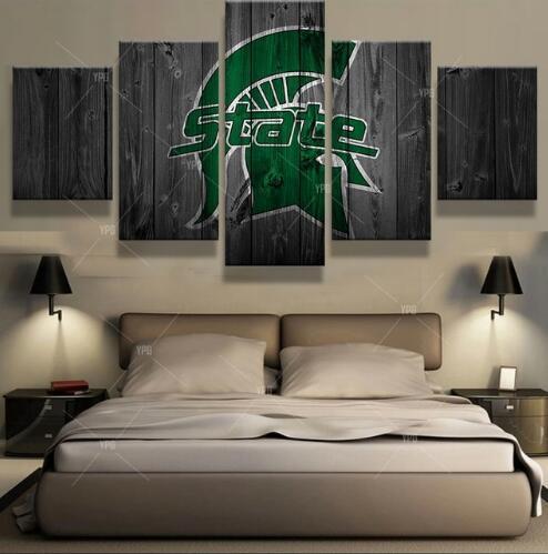 Michigan State Spartans Team Sport – 5 Panel Canvas Art Wall Decor