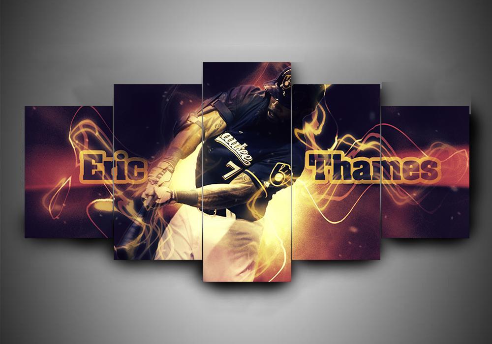 Milwaukee Brewers 2 – Sport 5 Panel Canvas Art Wall Decor