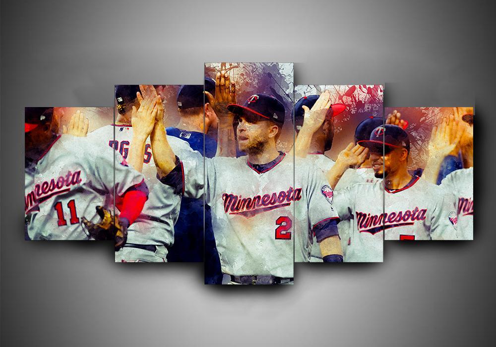 Minnesota Twins – Sport 5 Panel Canvas Art Wall Decor