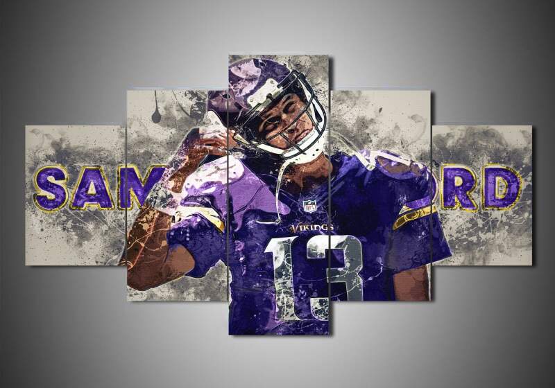 Minnesota Vikings – Sam Bradford – Sport 5 Panel Canvas Art Wall Decor