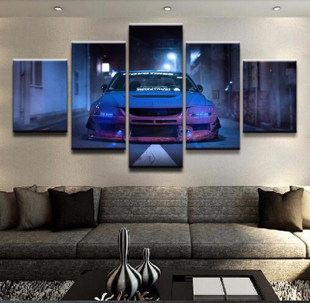 Mitsubishi Lancer Evolution 1 Car – 5 Panel Canvas Art Wall Decor