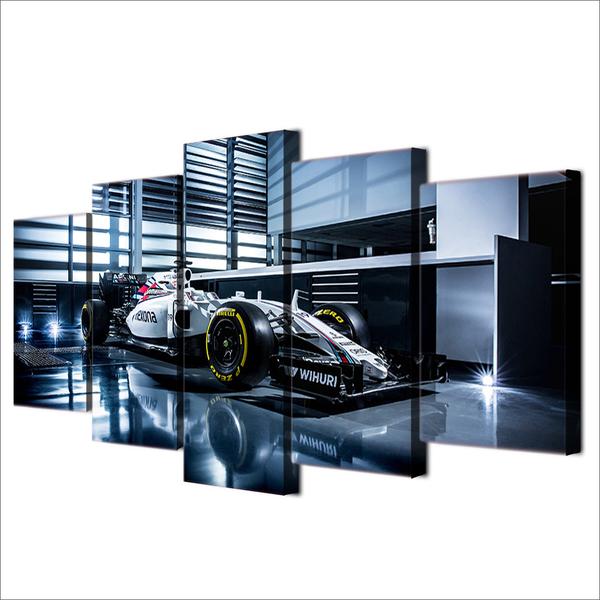 Modern Race Car Indy F1 Car – Automative 5 Panel Canvas Art Wall Decor