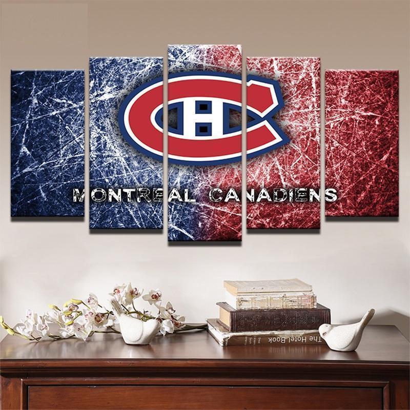 Montreal Canadiens Ice Hockey Sport – 5 Panel Canvas Art Wall Decor