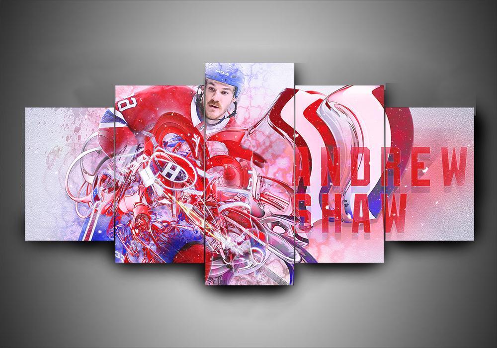 Montreal Canadiens – Andrew Shaw – Sport 5 Panel Canvas Art Wall Decor