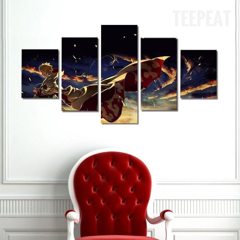 Naruto Hokage : Sage Mode – Anime 5 Panel Canvas Art Wall Decor