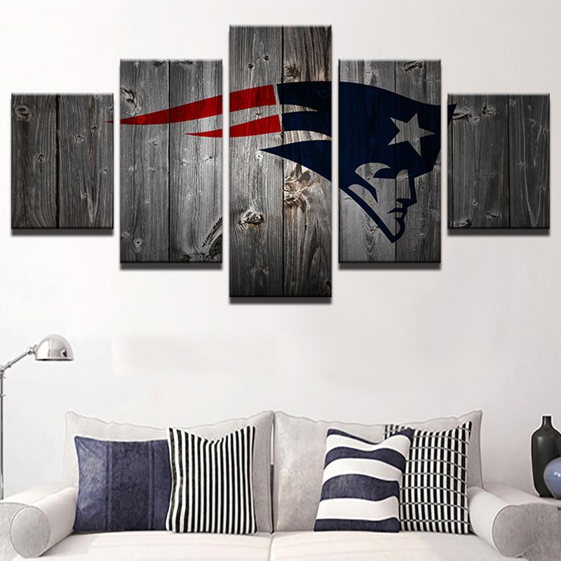 New England Patriots Football – Sport 5 Panel Canvas Art Wall Decor