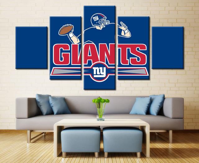 New York Giants 2 – Sport 5 Panel Canvas Art Wall Decor