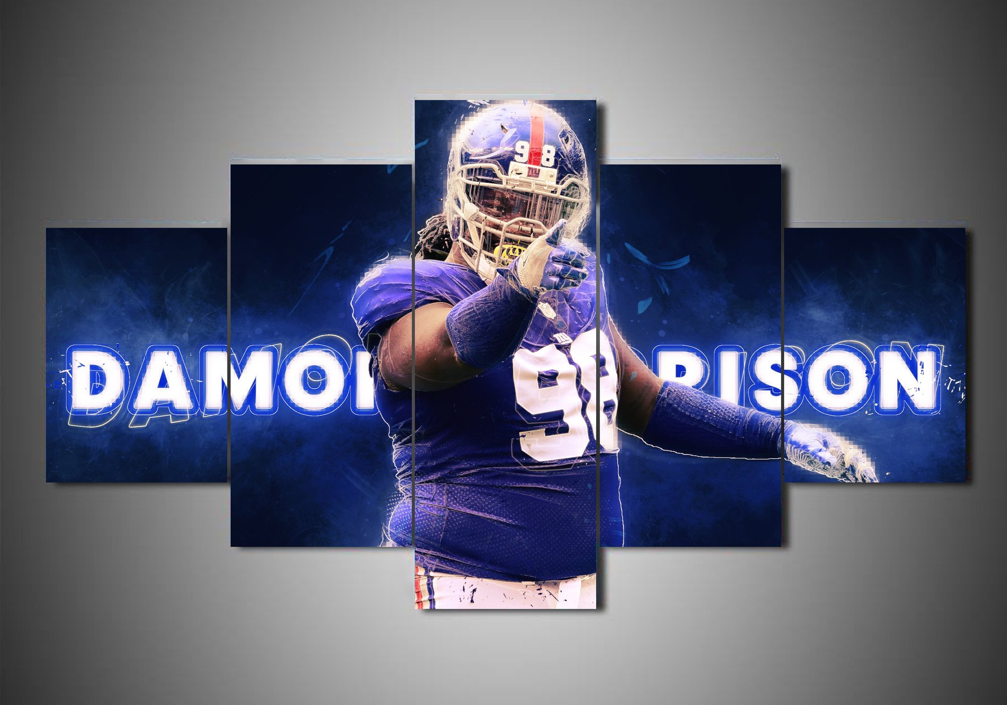 New York Giants – Damon Harrison – Sport 5 Panel Canvas Art Wall Decor