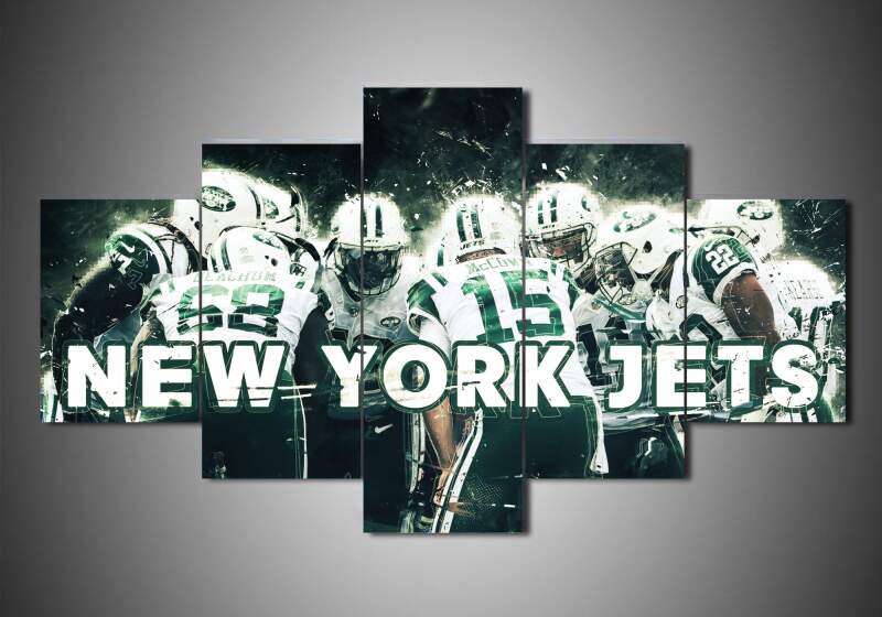 New York Jets Team 1 – Sport 5 Panel Canvas Art Wall Decor