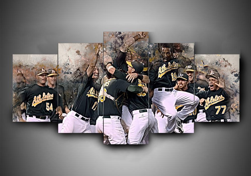 Oakland Athletics – Sport 5 Panel Canvas Art Wall Decor