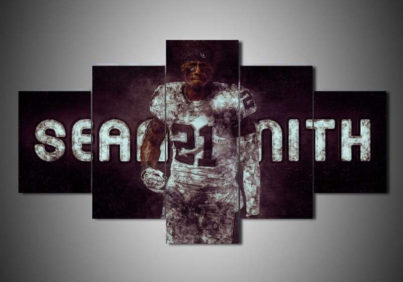Oakland Raiders – Sean Smith – Sport 5 Panel Canvas Art Wall Decor