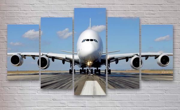 Passenger Airplane – Airplane 5 Panel Canvas Art Wall Decor’