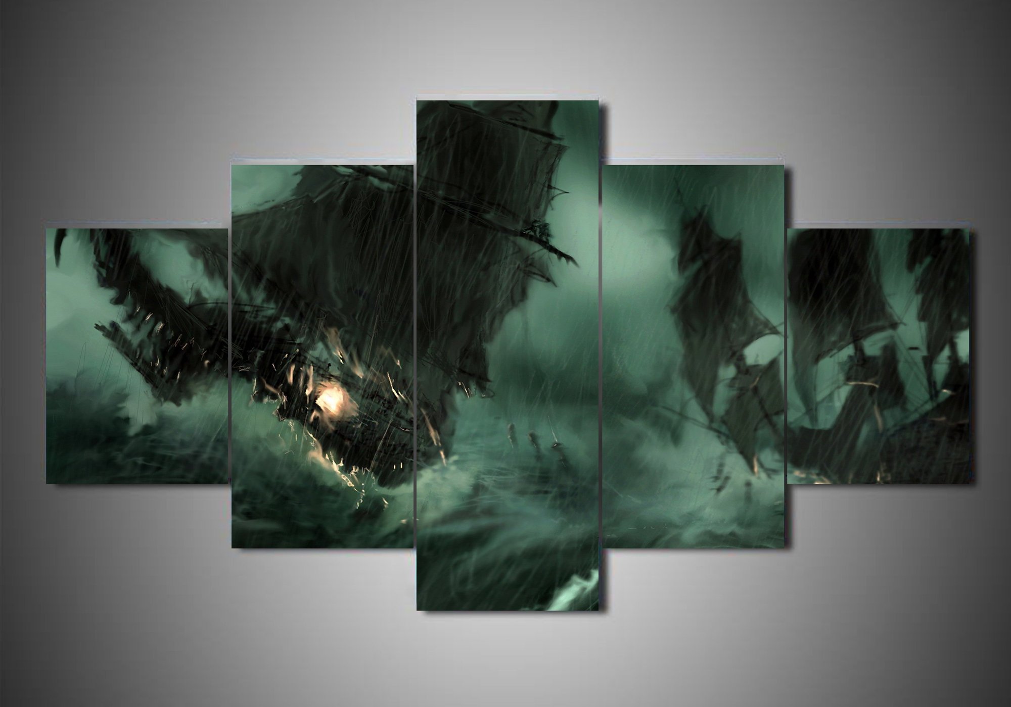 Pirates Of The Caribbean 4 – Movie 5 Panel Canvas Art Wall Decor