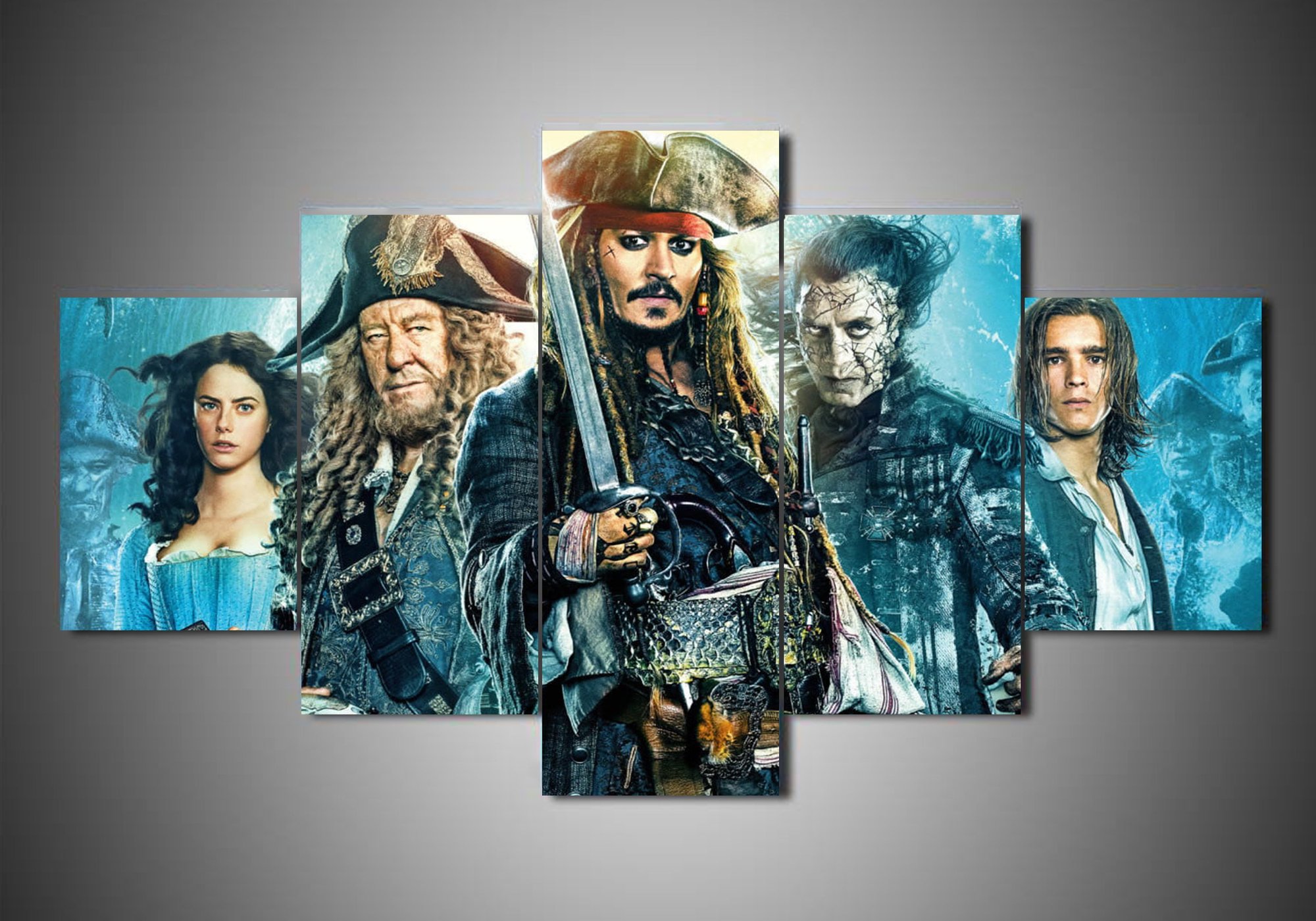 Pirates Of The Caribbean – Movie 5 Panel Canvas Art Wall Decor