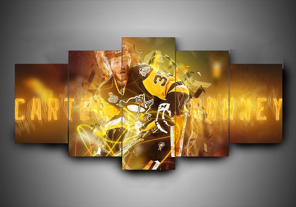 Pittsburgh Penguins – Carter Rowney – Sport 5 Panel Canvas Art Wall Decor