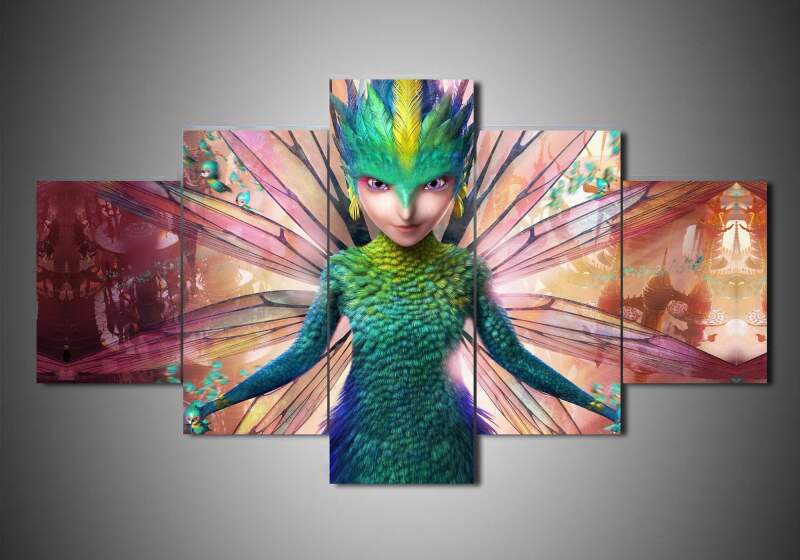 Rise Of The Guardians 2 – Cartoon 5 Panel Canvas Art Wall Decor