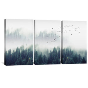 Forest Landscape Abstract Canvas Wall Art Decor