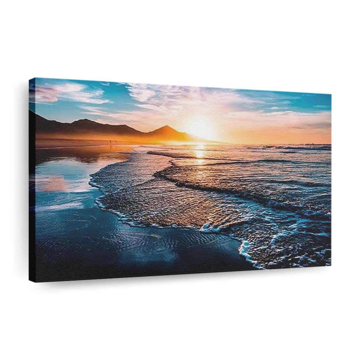 Amazing Beach Sunset Canvas Wall Art, Home Decor, Framed Canvas