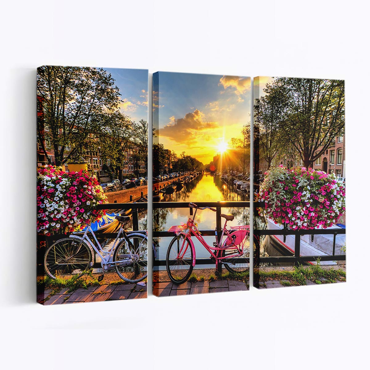 Amsterdam Skyline Canvas Wall Art, Home Decor, Framed Canvas