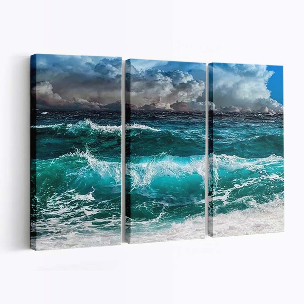 Approaching Ocean Storm Canvas Wall Art, Home Decor, Framed Canvas