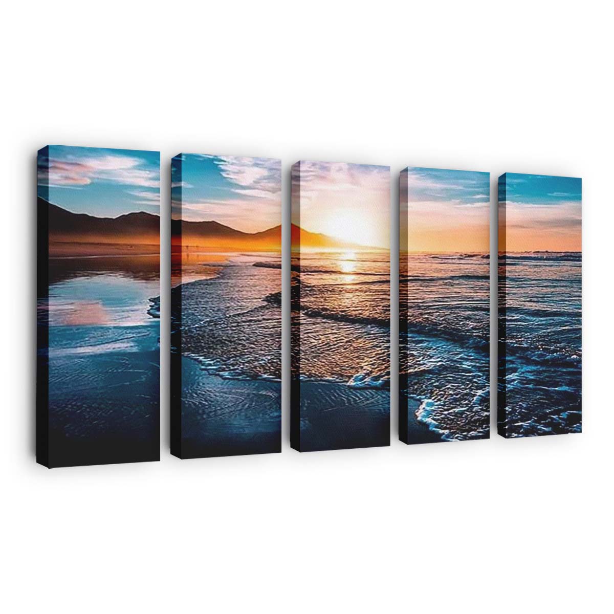 Amazing Beach Sunset Canvas Wall Art, Home Decor, Framed Canvas