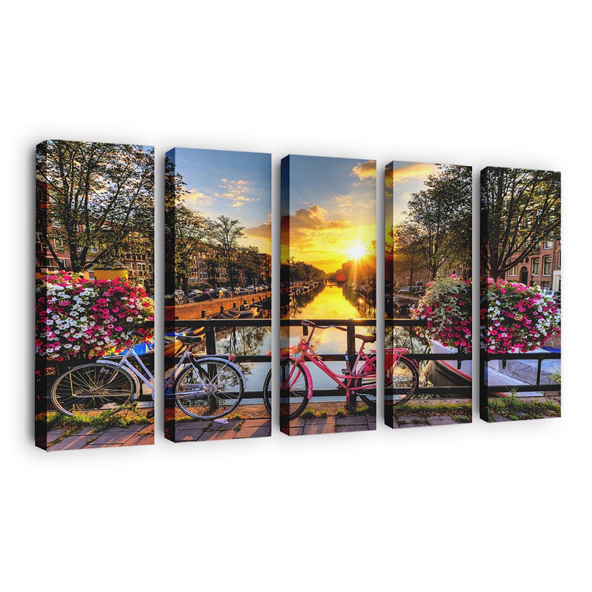 Amsterdam Skyline Canvas Wall Art, Home Decor, Framed Canvas