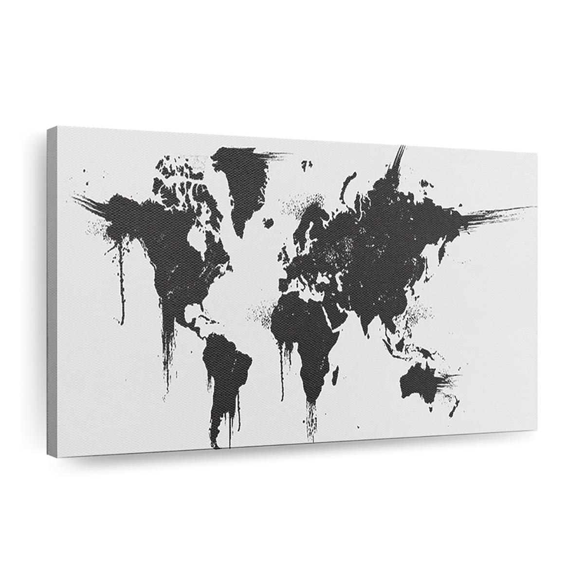 Splatter Paint World Map Canvas Wall Art, Multi-Panel Canvas, Vintage Canvas