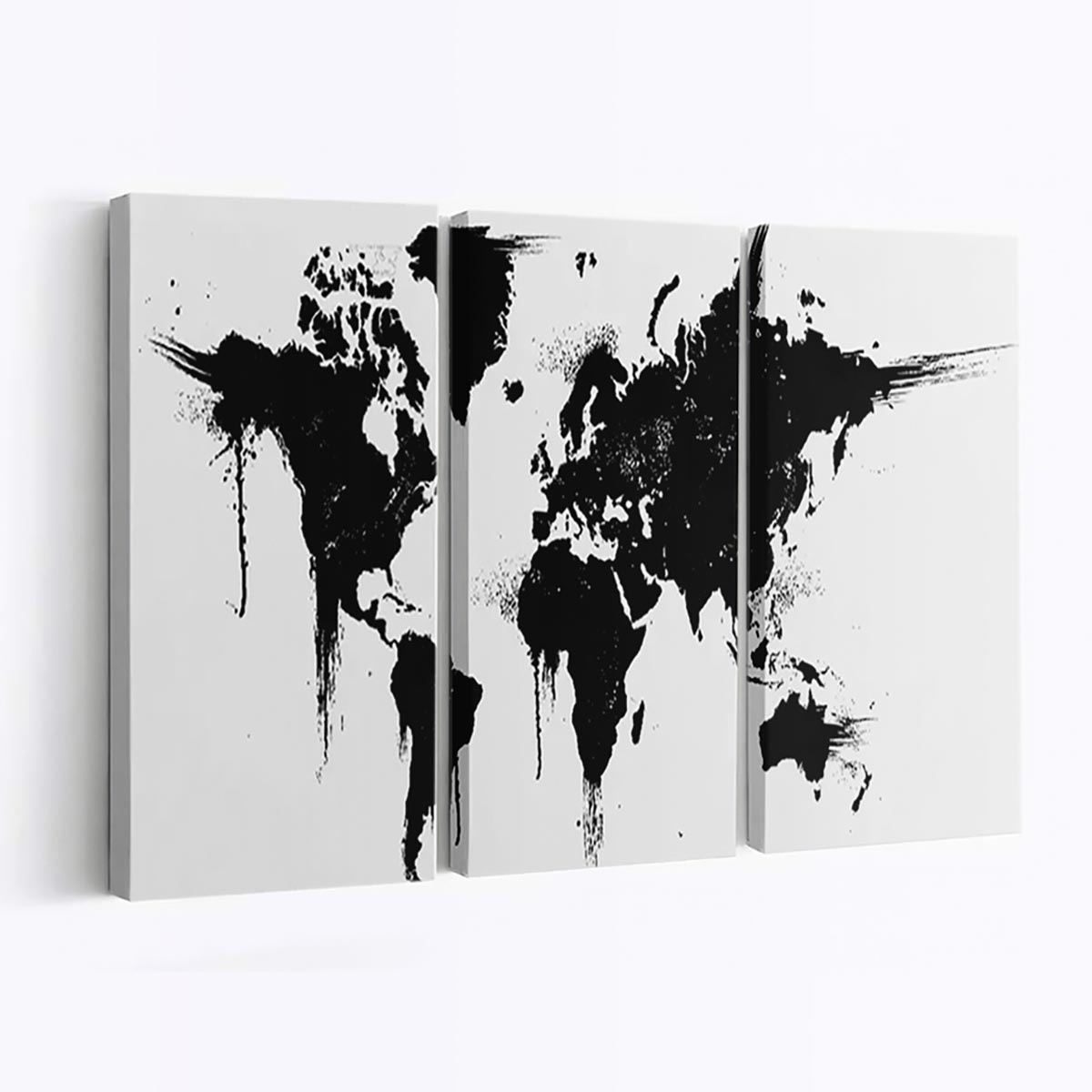 Splatter Paint World Map Canvas Wall Art, Multi-Panel Canvas, Vintage Canvas