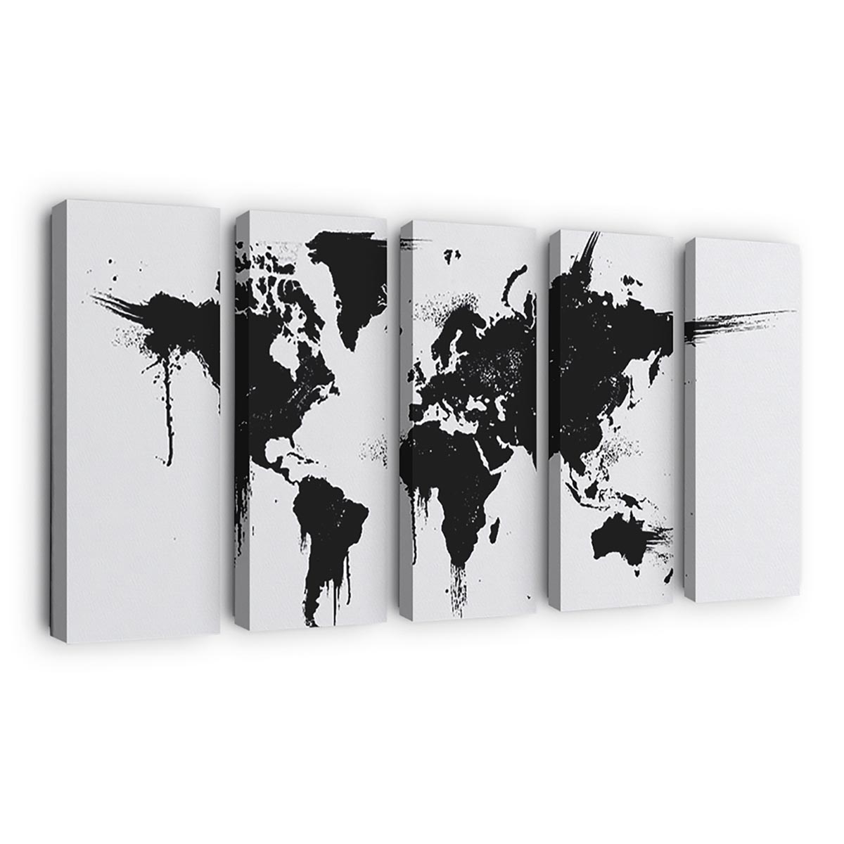 Splatter Paint World Map Canvas Wall Art, Multi-Panel Canvas, Vintage Canvas