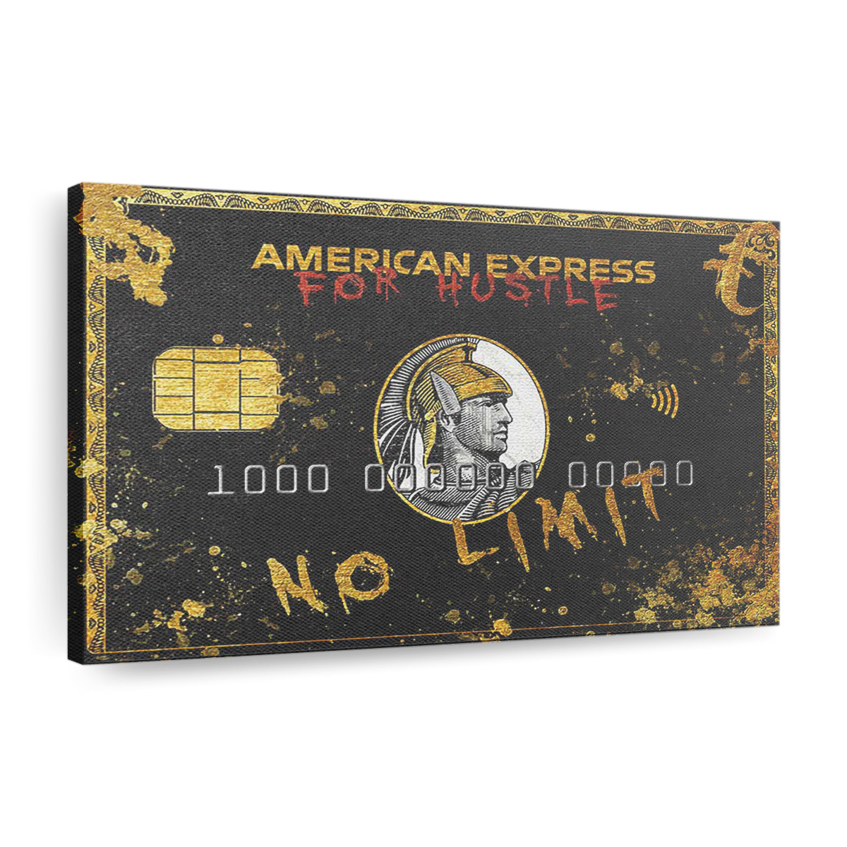 American Express Hustler Canvas Wall Art, Quote Canvas, Motivational Wall Art