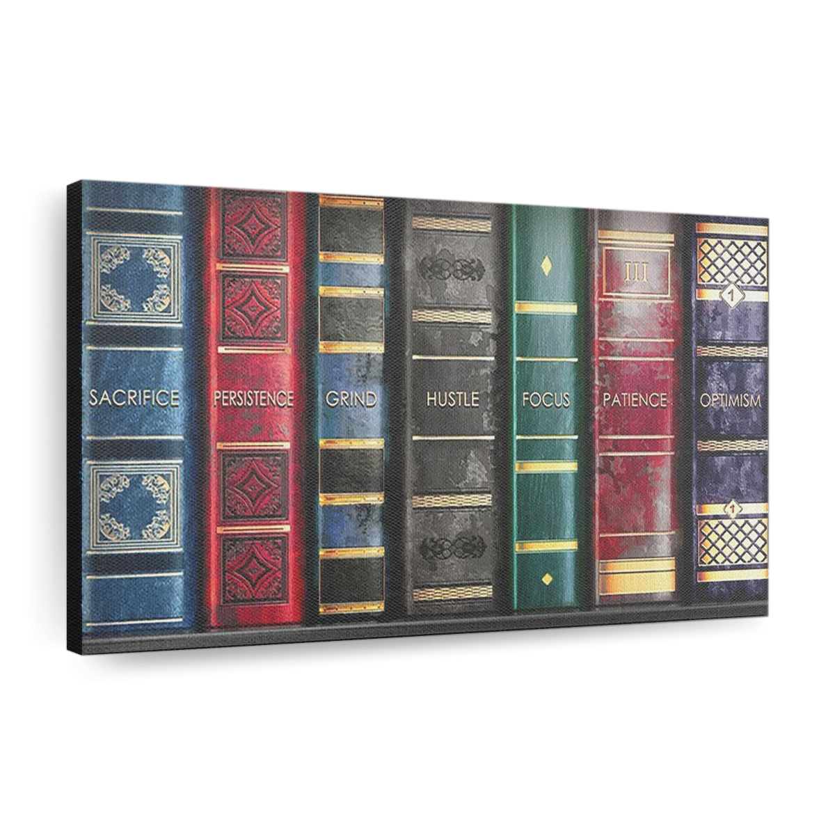 Books Build Mindset Canvas Wall Art, Quote Canvas, Motivational Wall Art