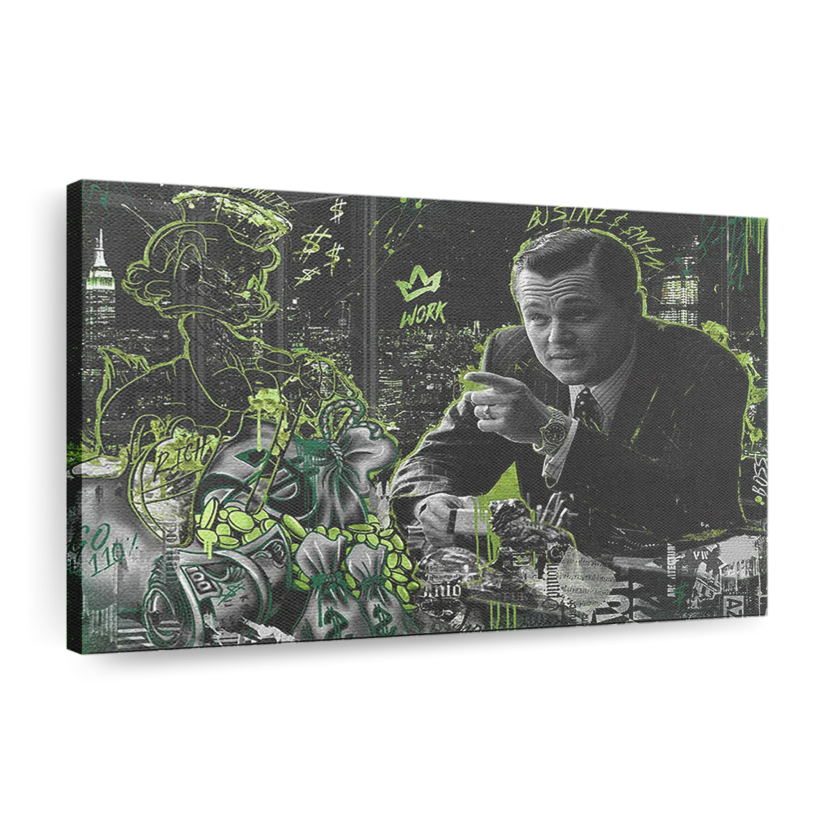 Busine$$ Man Canvas Wall Art, Quote Canvas, Motivational Wall Art