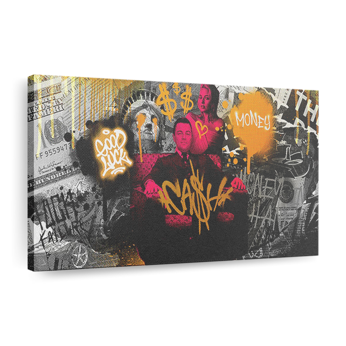 Ca$h Canvas Wall Art, Quote Canvas, Motivational Wall Art