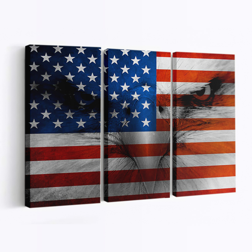 American Eagle Canvas Wall Art, Quote Canvas, Motivational Wall Art